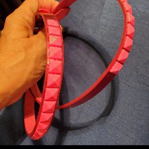 GIRLS METALLIC PINK STUDDED BELT